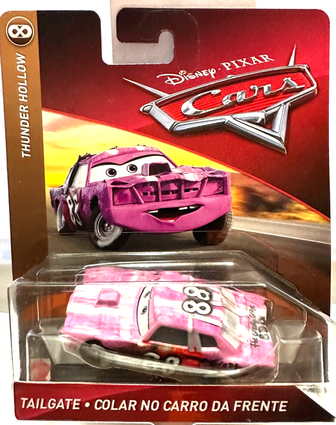 TAILGATE PINK DISNEY CARS THUNDER HOLLOW 1:55 SCALE COLAR NO
