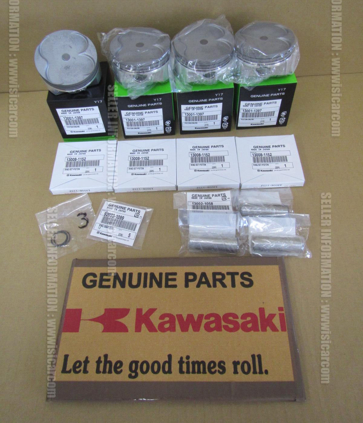KAWASAKI ZX-11 ZZ-R1100 ZXT10D 93-2001 PISTON KIT FOR ONE KAWASAKI ZX-11 ZZ-R1100 ZXT10D 93-2001 PISTON KIT FOR ONE