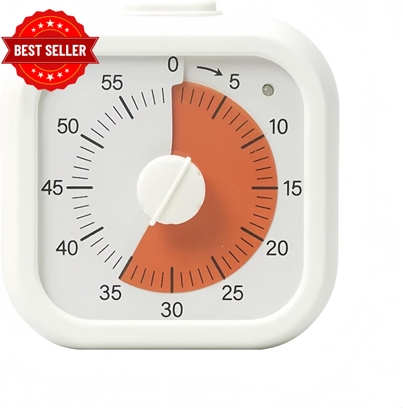 Visual Timer for Kids, 60-Minute Countdown Timer for Classroom Office, Desk Time