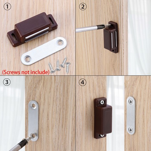 Magnetic Cabinet Door Latch Closures Kitchen Cabinet Wardrobe Cupboard Catch Lot