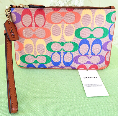 COACH WRISTLET RAINBOW SIGNATURE NWT CA217 RAINBOW SIGNATURE PRIDE