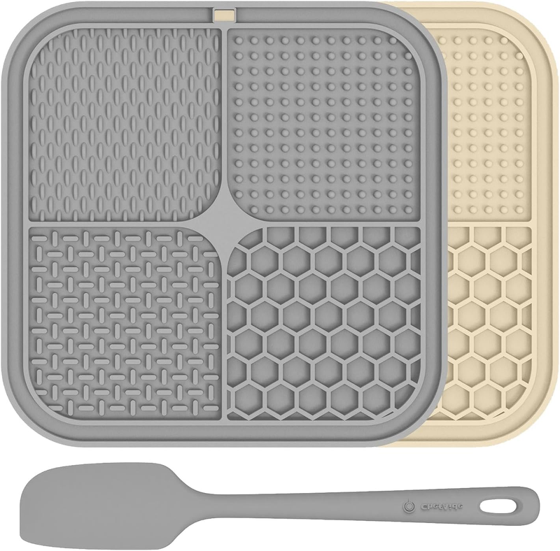 2 Pack Lick Mat for Dogs,Cats,Upgraded 8.58.5 Inches Licking M...