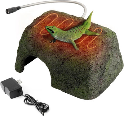 Reptile Heating Hide Cave Caves Resin Simulation Rock Heated Basking Platform