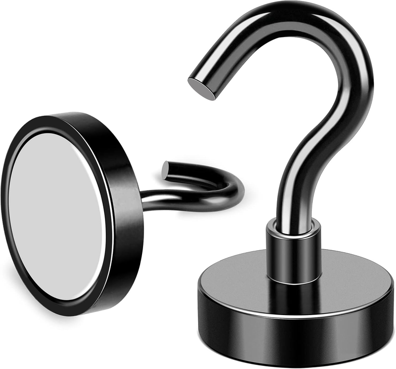 Black Magnetic Hooks, 25LB Heavy Duty Magnet Hooks for Cruise Cabins, Strong Mag