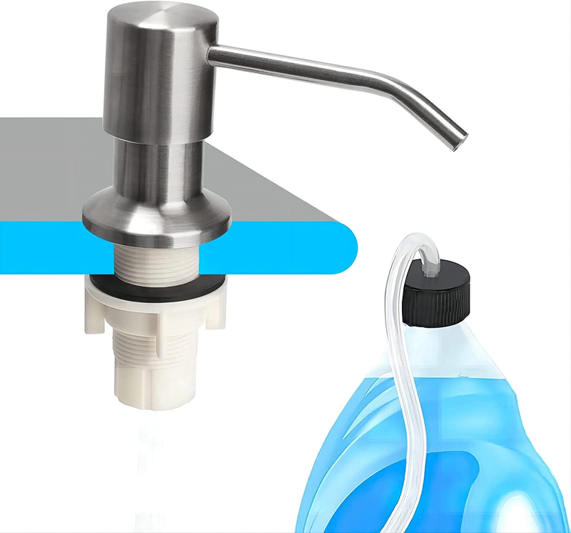Dish Soap Dispenser for Kitchen Sink and Tube Kit, 47" Tube 