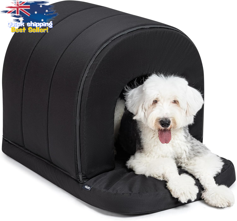 Orthopedic Dog Bed House - Waterproof Outdoor Shelter for XL Breeds - 104x68cm