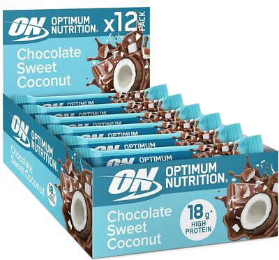ON Optimum Nutrition Protein Bar 12 x 59g High Protein Chocolate Bars Box