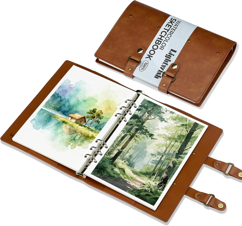 Watercolor Sketchbook,100% Cotton Acid Free Watercolor Journal,300Gsm/140Lb Hot