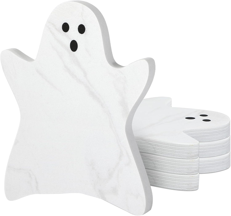 4 Pcs Marble Coasters Halloween Ghost Coasters 4.7 X 3.9 Inches