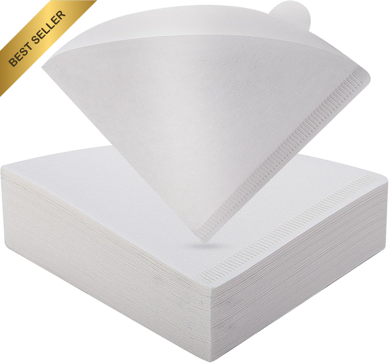 Coffee Filter Paper, 100Pcs Unbleached Wooden Drip Paper for Pour over & Drip Co