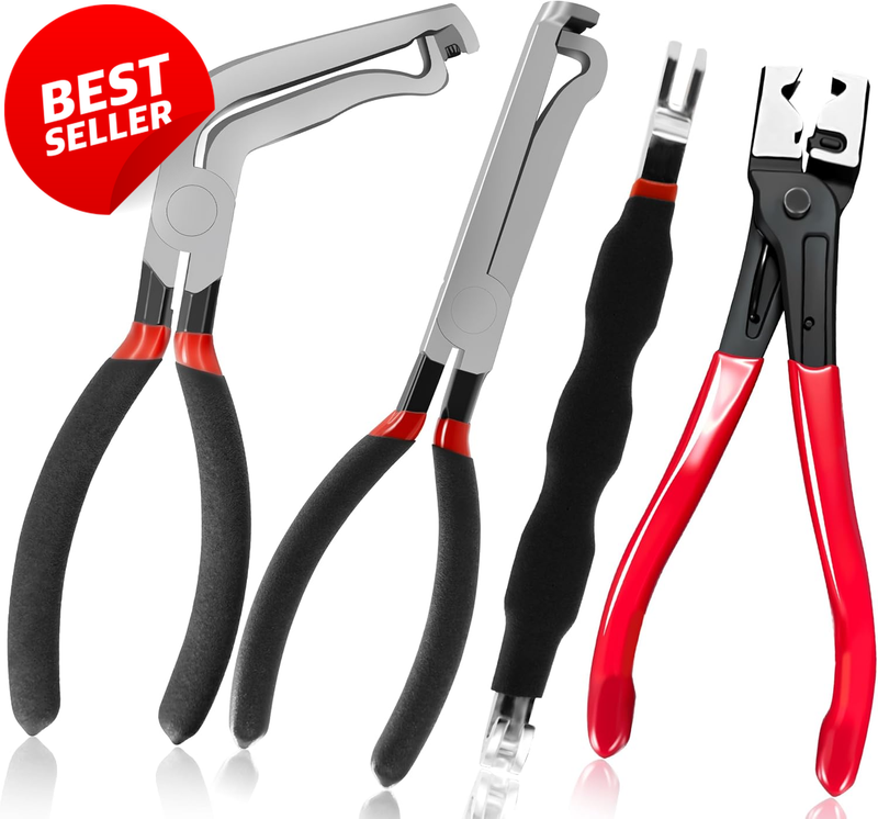 4 Pc Electrical Disconnect Pliers 60 Degree Connector Tool Automotive Wire - US
