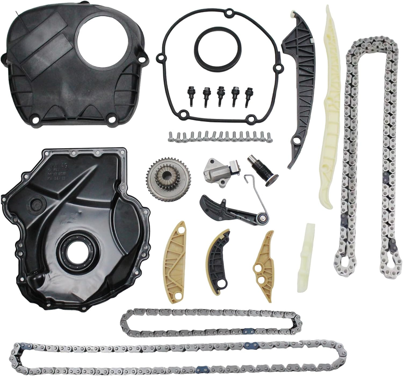 Engine Timing Chain Timing Cover for Volkswagen Tiguan Passat Jetta 1.8T 2.0T