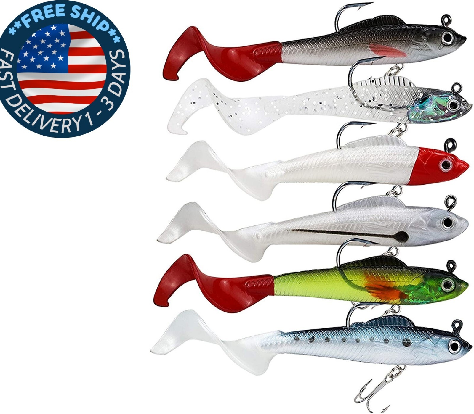 10 Jig Heads De Pesca Brillantes - Para Trucha, Crappie, Panfish