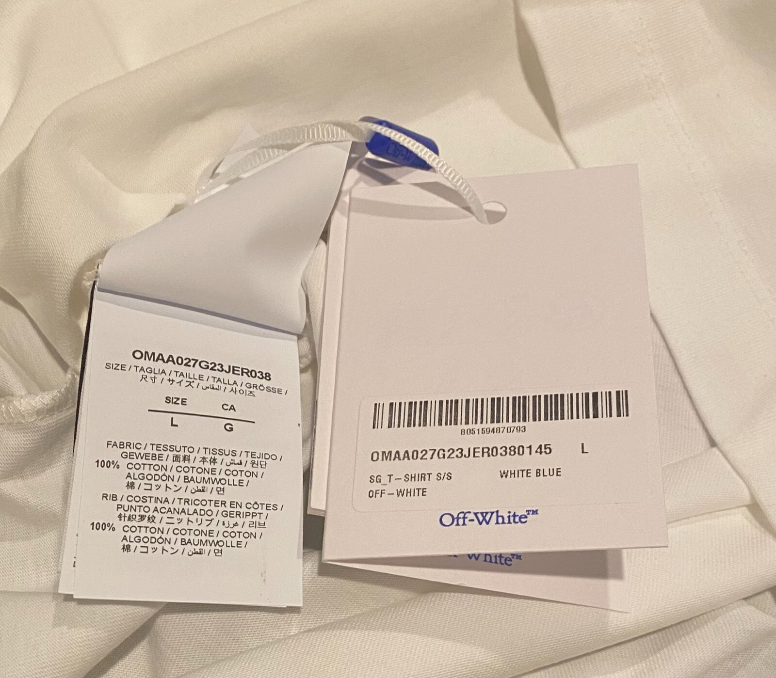 Pre-owned Off-white Off White Kyiv Local Store Garment Tee White Size [l]