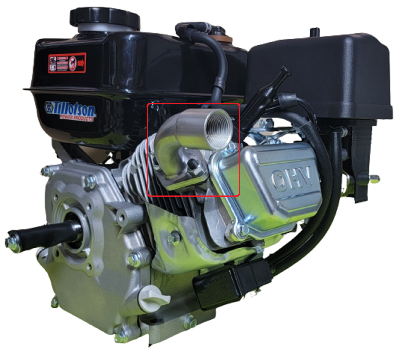 Short low profile Exhaust for tillotson 212, Predator 212cc, Honda GX160 GX200