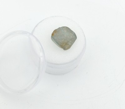 TEAL MONTANA SAPPHIRE ROUGH CRYSTAL SPECIMEN VERY RARE 8.66ct TRIGONS MASSIVE