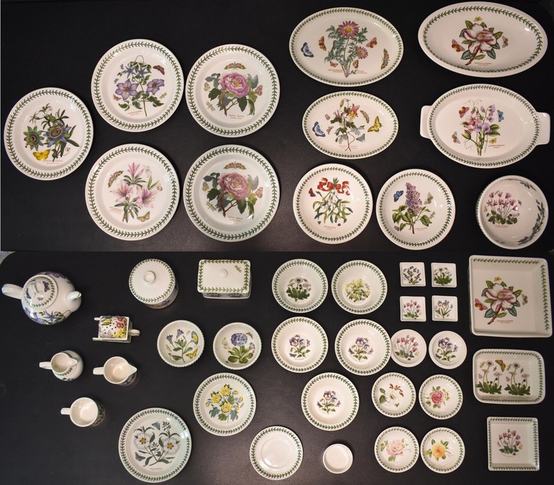44 Pcs Portmeirion Botanic Garden - Dishes, Bowls, Serving P