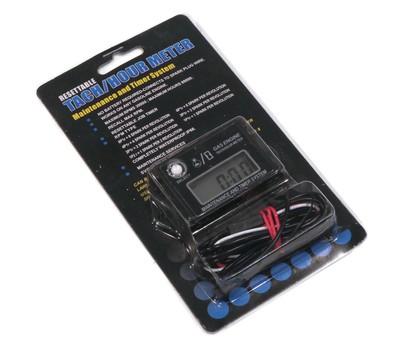 Resettable Digital Tach Hour Meter for Tracking Engine Running Time for Motors