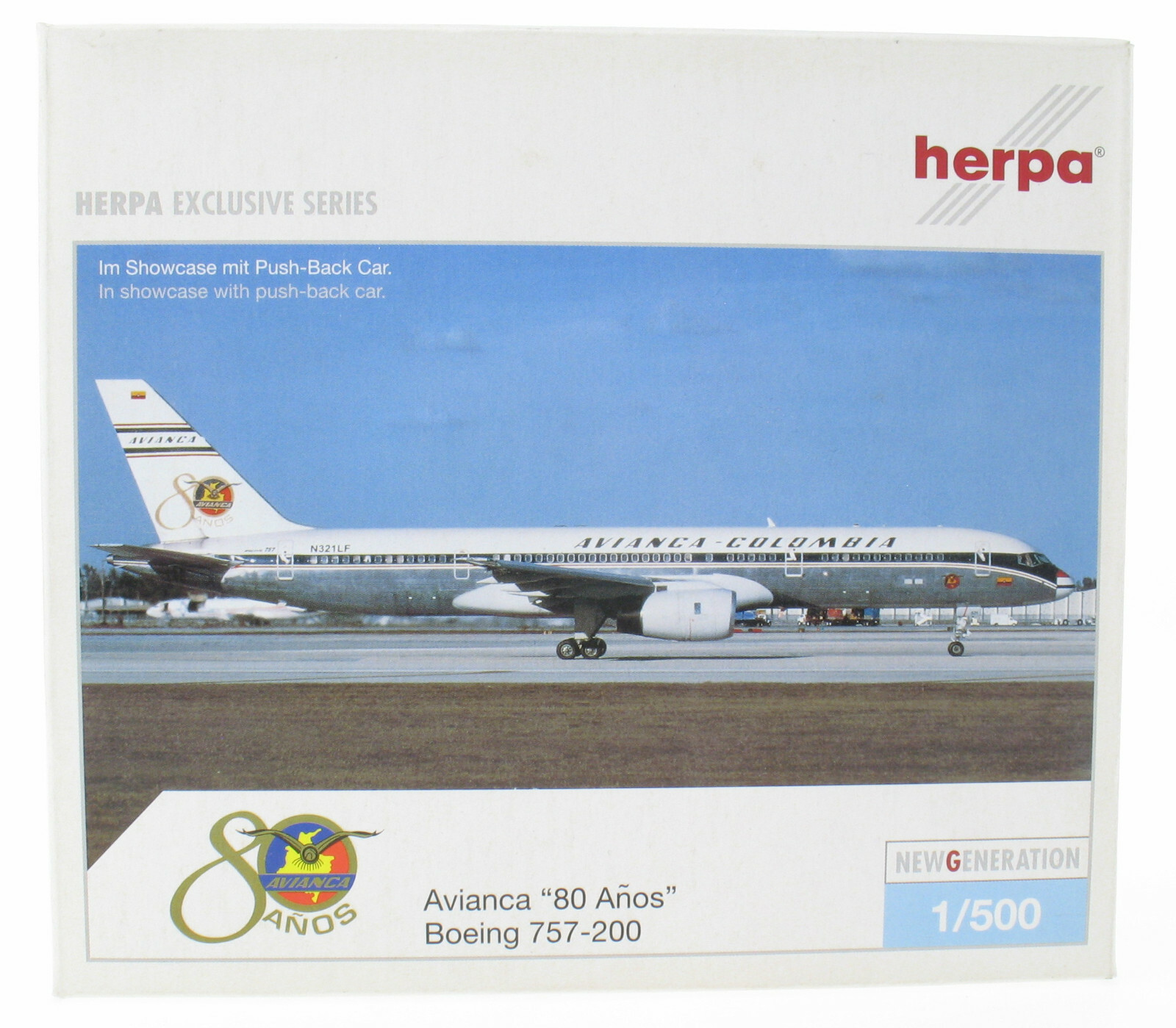Herpa Wings 510103 - Boeing 757-200 Avianca Colombia 80 Anos