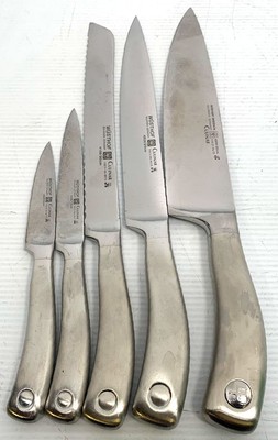 Lot Of 5 Wusthof Culinar Knife Set Stainless Steel Kitchenware