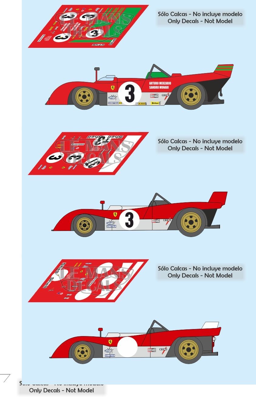 お*い様 1/43 Ferrari312PB '72 Targa Florio Sloter 400105 - Ferrari 312 PB. Winner, Targa Florio 1972