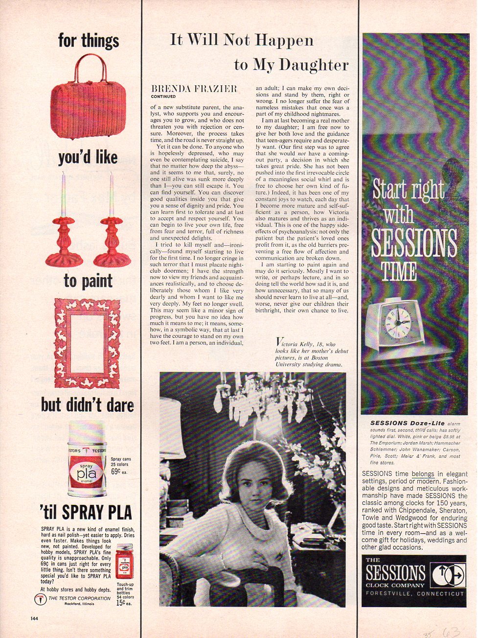 Vintage Beauty Fashion ad Max Factor 1963 New Lash Full textured Mascara Wand