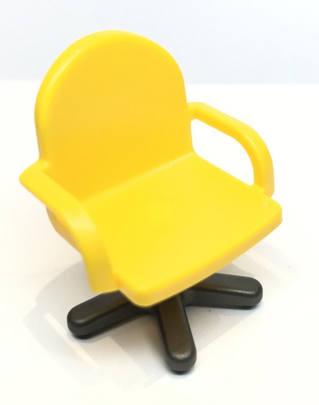 Playmobil (C424) Aeroport - Chaise Ã  Roulettes De Bureau Jaune 3186 & 3954