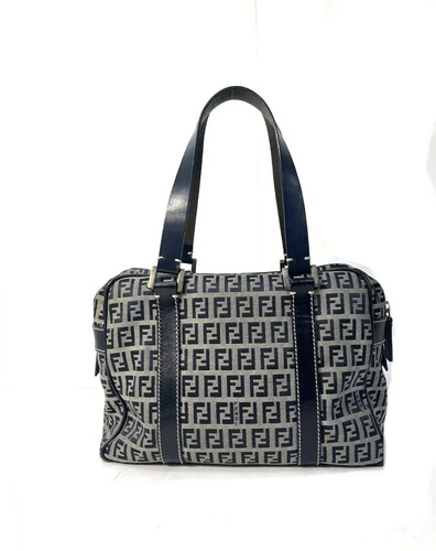 トートバッグ × ヴィンテージ(中古) Fendi Small Zucca Multicolor Blue Shopper Bag Fendi Small Zucca Multicolor Blue Shopper Bag (FENDI/トート