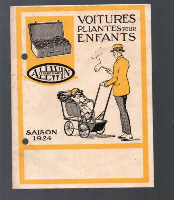  (publicité)  catalogue  ALLWIN  voitures pliantes pour enfants 1924  (P16078)