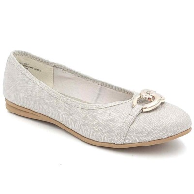 Karen Scott Women Slip On Ballet Flats Amandaa Size US 7.5 M Platino Silver