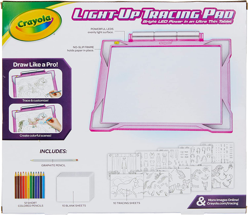Crayola Light up Tracing Pad - Pink, Drawing Pads for Kids, Kids Toys, Holiday