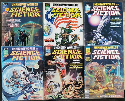 Unknown Worlds of Science Fiction # 1-4, 6, Special#1 F/F+, Marvel Comics x 6