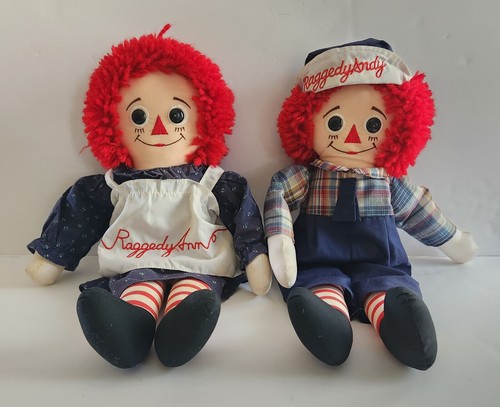 その他 RAGGEDY ANDY Dole Georgene Style Raggedy Ann & Andy Vertical Stripe Legs 18