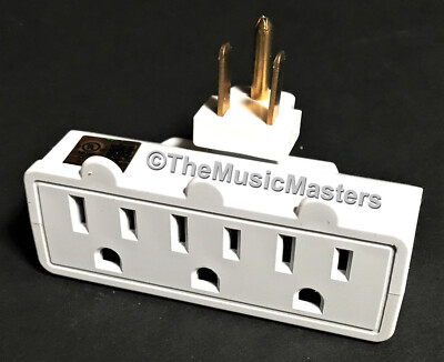 Swivel 3 Outlet Triple AC Wall Plug Power Tap Splitter 3-Way Electric Adapter
