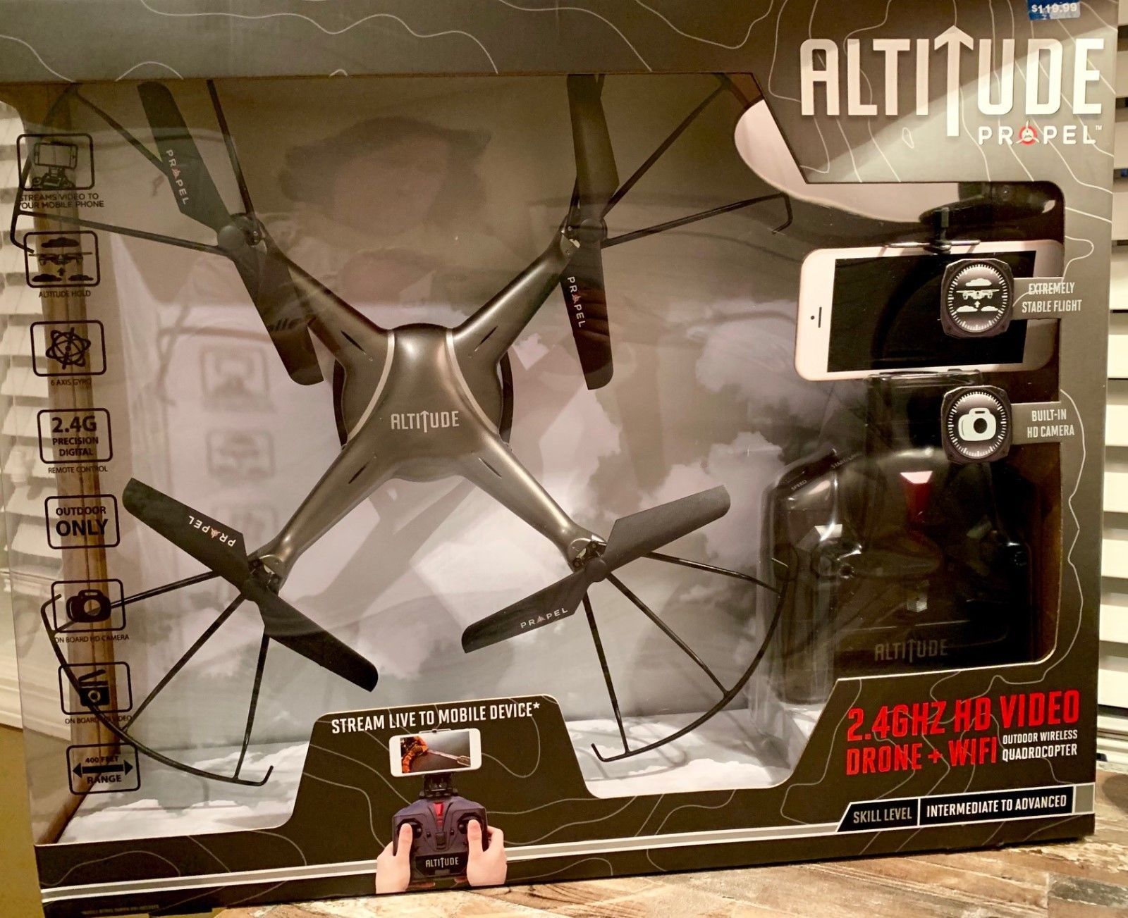 Altitude RC Quadcopter Drone Wifi HD Camera Stunt Drone w Live Video Streaming
