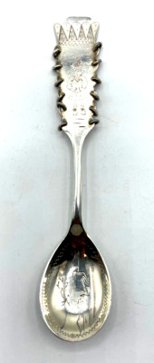 Vintage Fritz Olsson Löffel Silber Bolidensilver Samen Motiv Silver Spoon Sweden