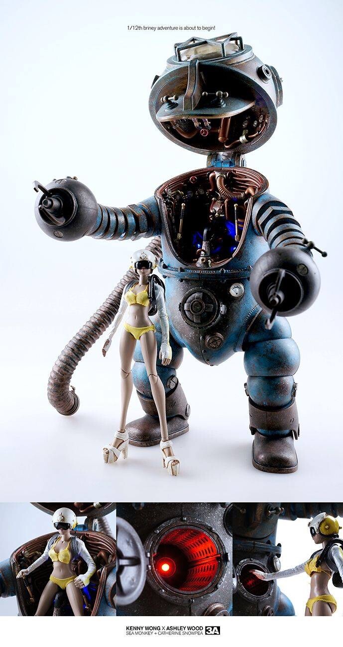 【未開封】threeA　SEAMONKEY + SNOWPEA 1/12 THREEA SEAMONKEY & SNOWPEA KENNY WONG x ASHLEY WOOD 3A