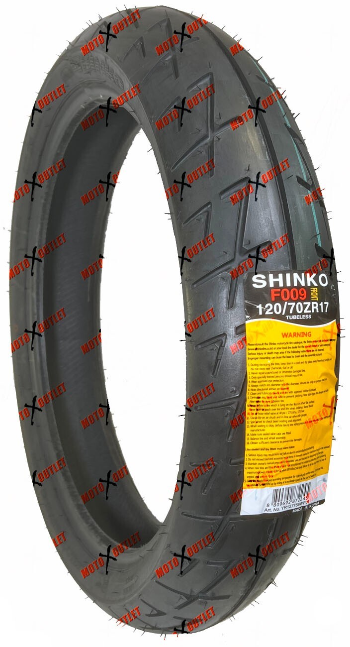 force 17-18年　Mサイズ Shinko 009 120/70ZR17 Front Tire Raven 120 70 17 Street