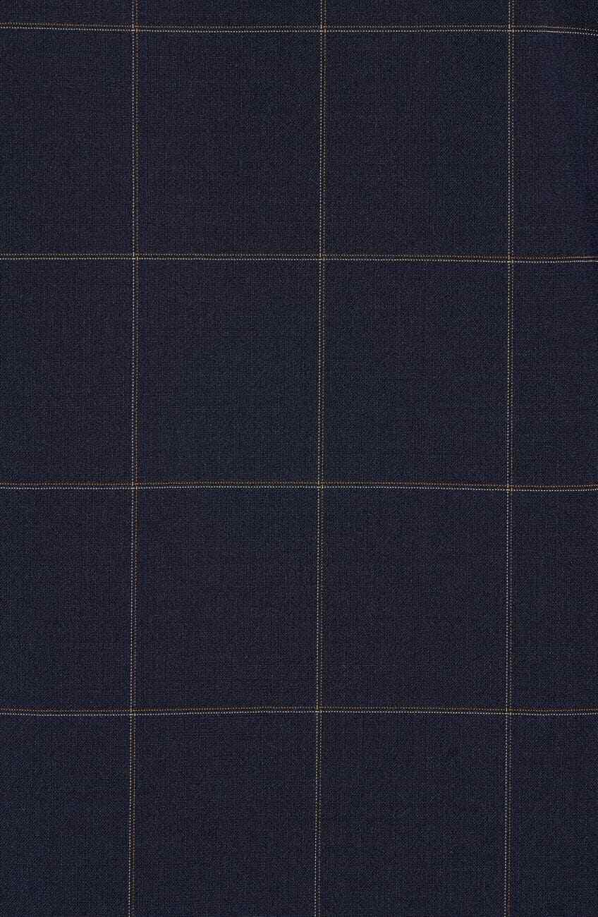 Pre-owned Hugo Boss Men's Windowpane Check Jacket Msrp $445 In Blue