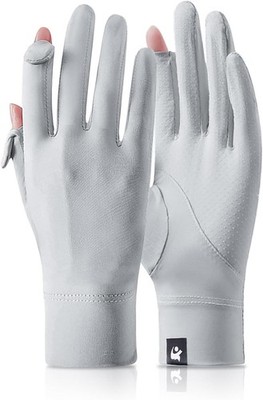 Women UV Sun Protection Gloves, Summer Ice Silk Breathable Sunblock Gloves Full