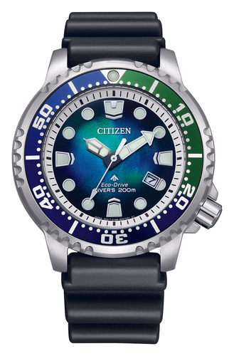 Pre-owned Citizen Bn0166-01l Promaster Diver Polyurethane Spherical Mineral Crystal