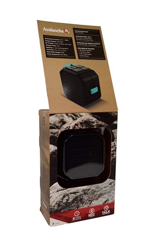 Avalanche Water Resistant Bluetooth Ip65 Outdoor Cube Speaker Black Not Appli...