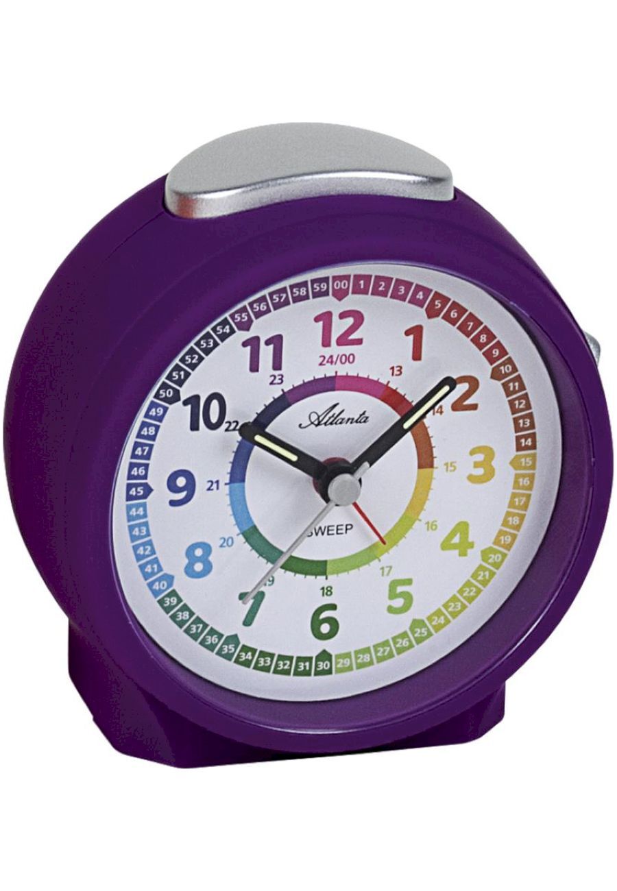 Atlanta Funkwecker 1828-7 – Analog, Kunststoff, Schwarz, Mit Licht, Alarm & Schlummerfunktion, 11x11 Cm