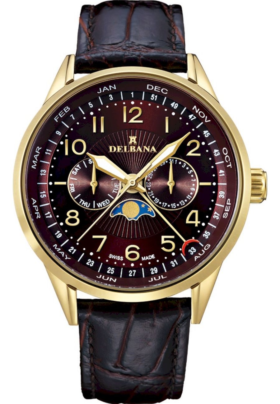 Delbana - Armbanduhr - Herren - Retro Moonphase - 42601.646.6.104