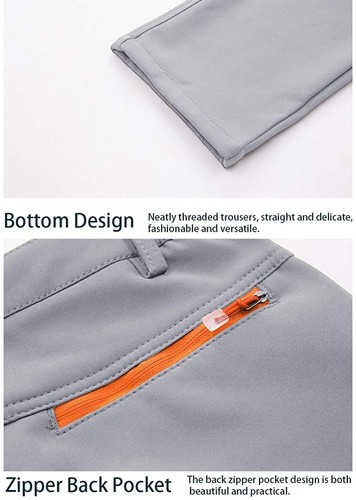 Men's Ski Snow Pants Waterproof Softshell Winter Insulated Cargo Work Trousers