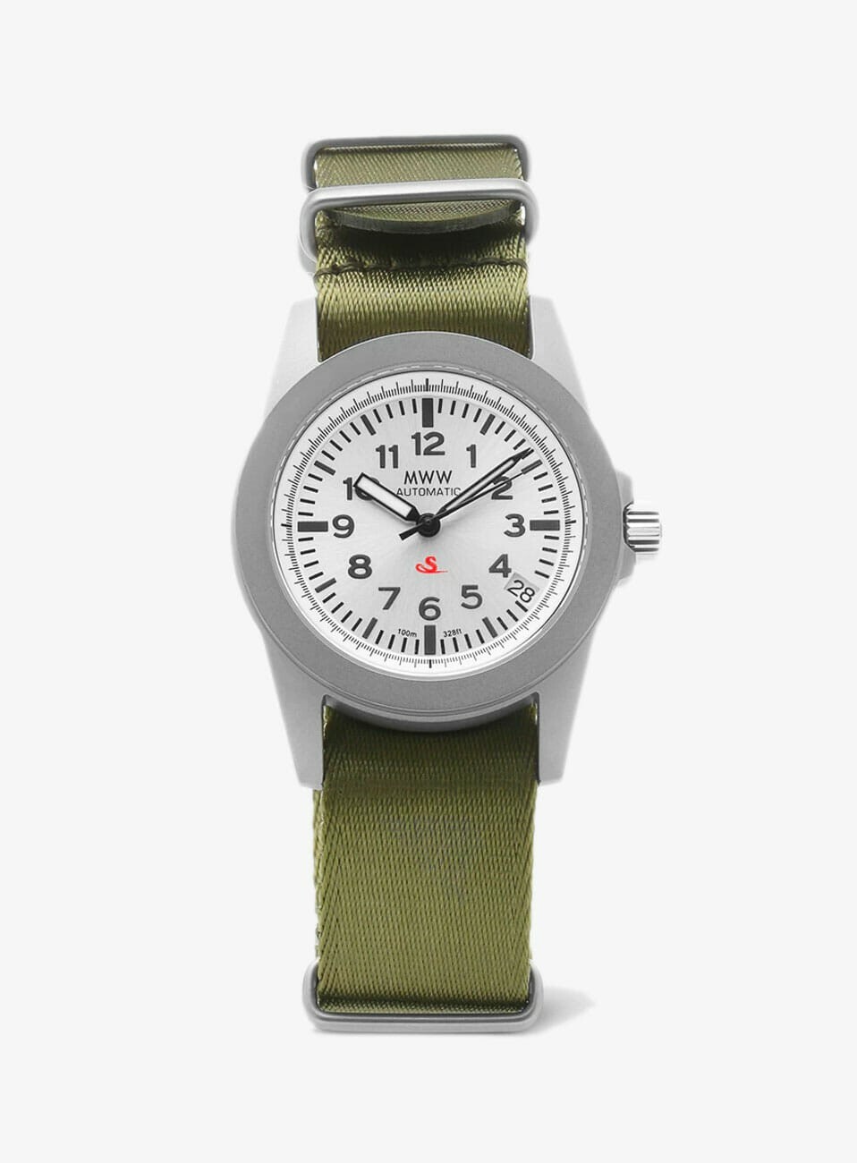 Pre-owned Manchester Watch Works Mww Rattler Field Watch Seiko Sus Homage Titanium