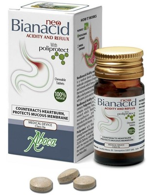 Aboca Neo Bianacid Acidity & Reflux Digestive Heartburn Pain Gastritis 14 Tables