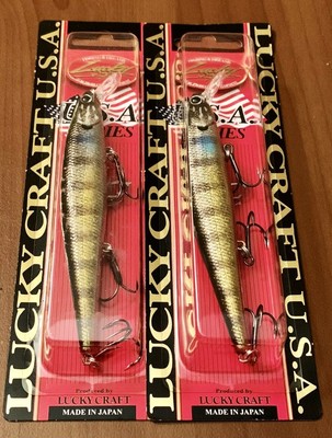 2 Lucky Craft Slender Pointer 112MR Minnow Jerkbait Lures FLAKE FLK KABUKI GILL