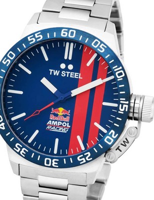 Pre-owned Tw Steel Tw-steel Cs111 Red Bull Ampol Racing Mens Watch 45mm 10atm