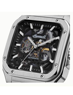 Pre-owned Ingersoll I14501 The Ollie Automatic Mens Watch 42mm 5atm